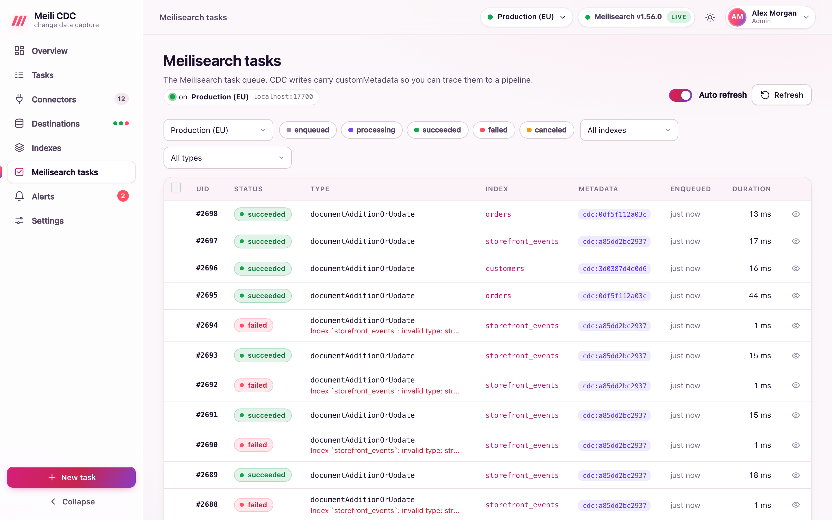 The Meilisearch task queue per instance